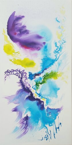 Fleur d'encre 1 by Hélène Zenatti, Painting for Sale on Select