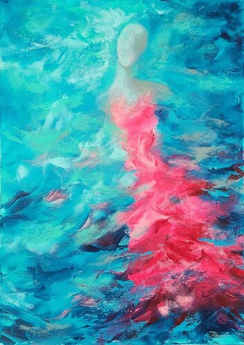 Nager by Hélène Zenatti, Painting for Sale on Select