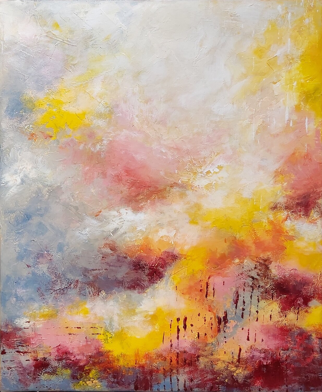 Trois minutes de soleil Hélène Zenatti Original painting for sale