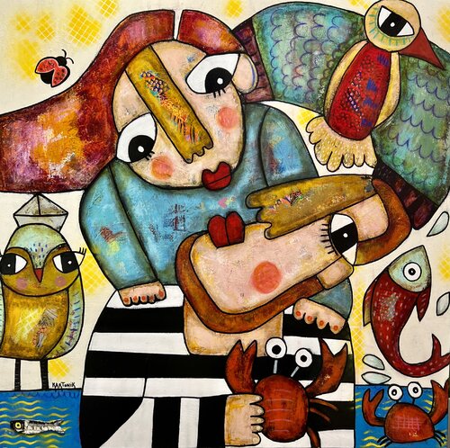 BIENVEILLANCE by KARTONIK, Painting for Sale on Select