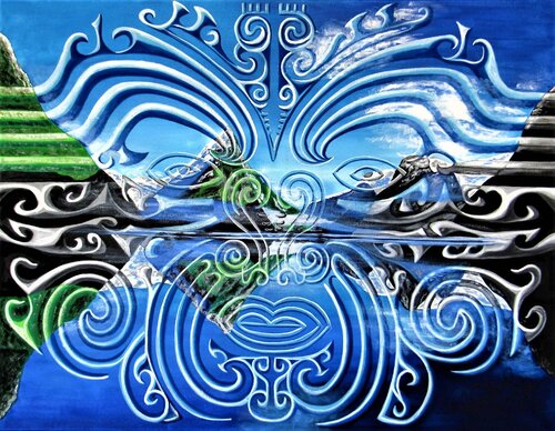 Neuseeland der Maori - Aotearoa by Rainer Englisch, Painting for Sale on Select