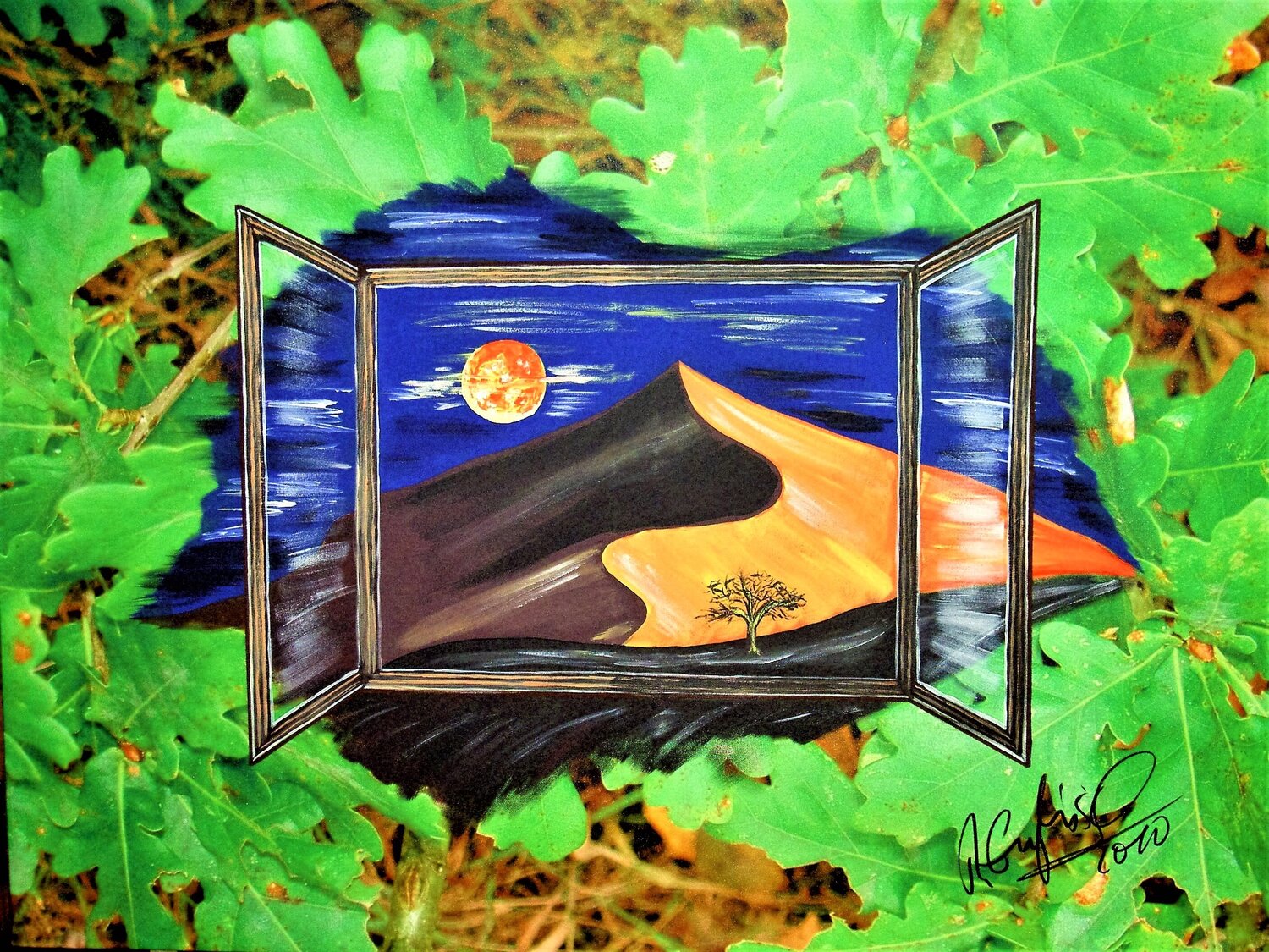Eine Perspektive des Klimawandels Rainer Englisch Original painting for sale