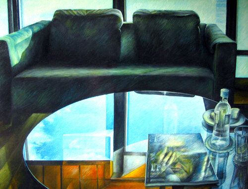 Waiting in Madrid by Paolo Cristiani, Painting for Sale on Select