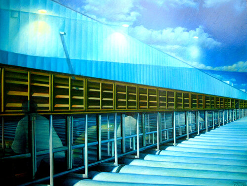 Airport Landscapes - Buenos Aires by Paolo Cristiani, Painting for Sale on Select