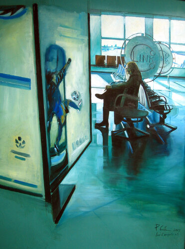 Luci d'aeroporto n.5 by Paolo Cristiani, Painting for Sale on Select