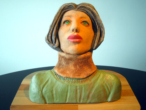 Green eyes by Paolo Cristiani, Sculpture for Sale on Select