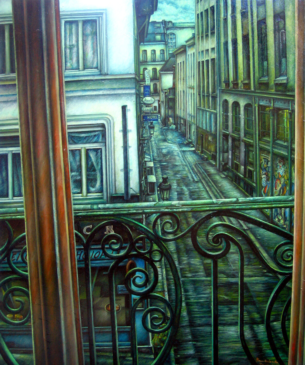 Bruxelles le matin Paolo Cristiani Original painting for sale