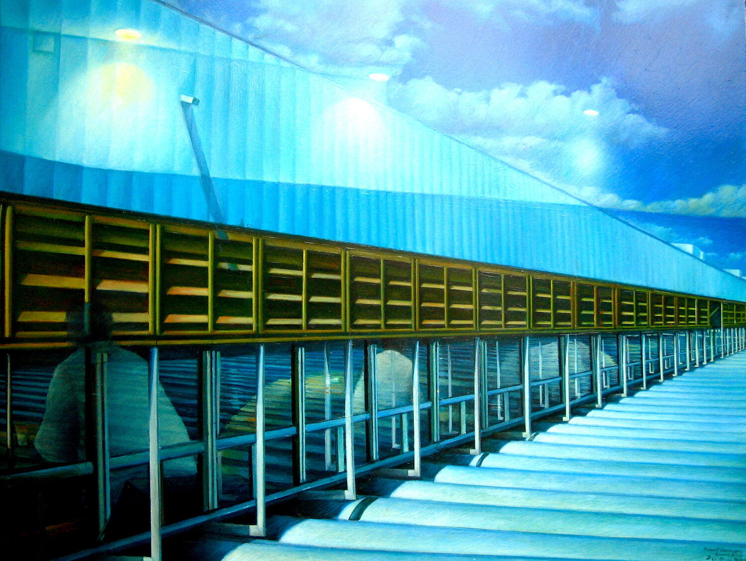 Airport Landscapes - Buenos Aires Paolo Cristiani Original painting for sale