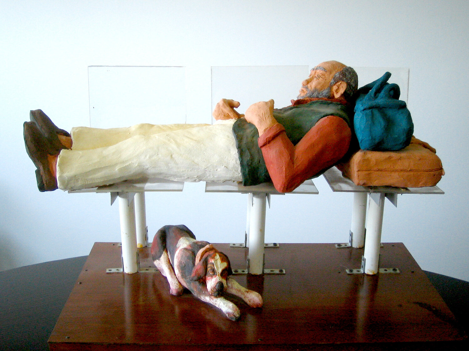 2 waiting Paolo Cristiani Sculpture for sale