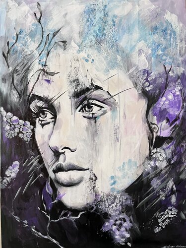 Moody Blues by Sylvia Cohen, Painting for Sale on Select