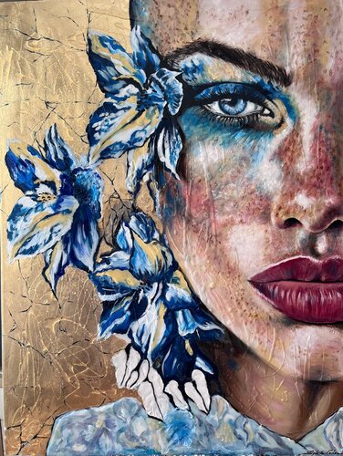 Bluegaze by Sylvia Cohen, Painting for Sale on Select