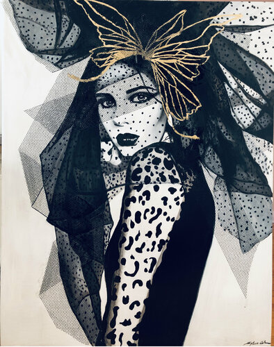 Madame Butterfly by Sylvia Cohen, Painting for Sale on Select