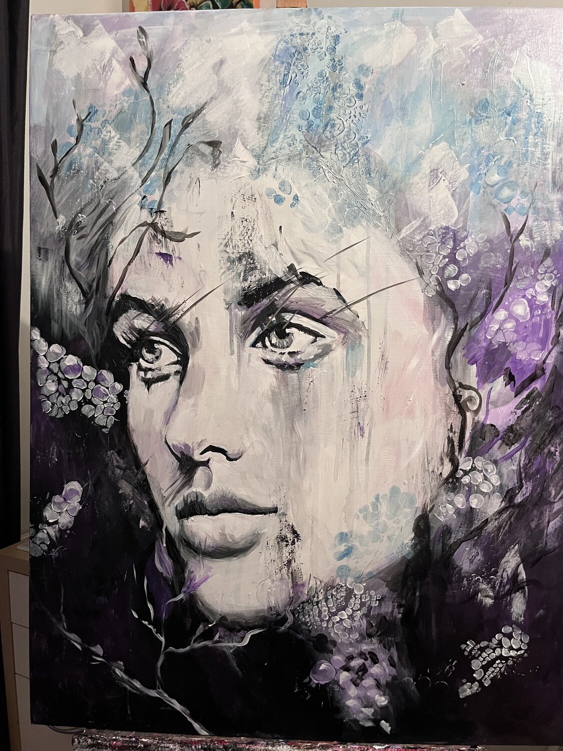Abstract Mood Sylvia Cohen Original painting for sale