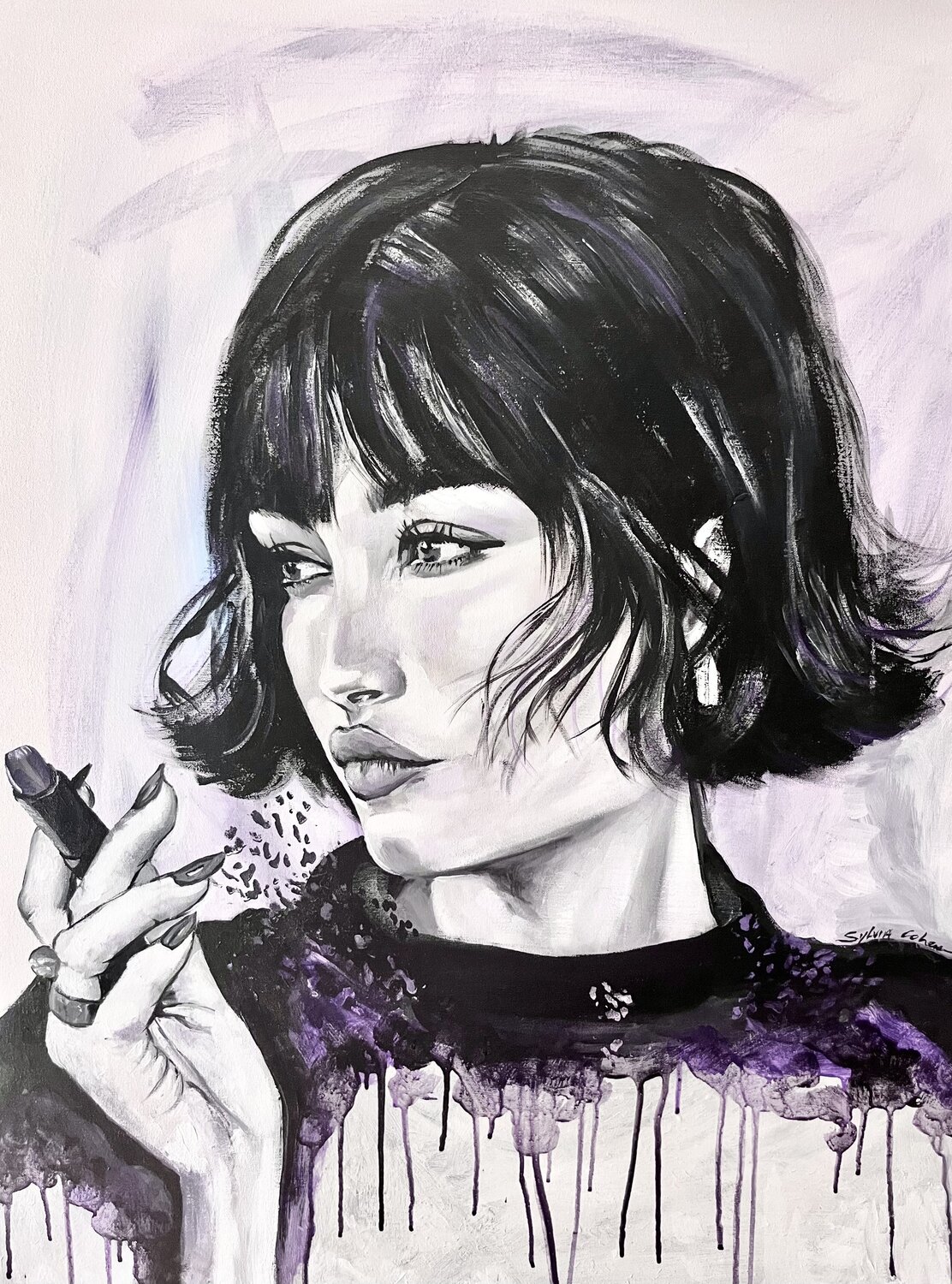 Amethyst Reverie Sylvia Cohen Original painting for sale