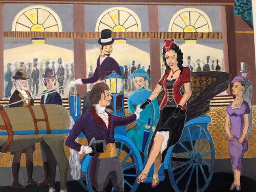 Lucille Arrives by Roy Tate, Painting for Sale on Select