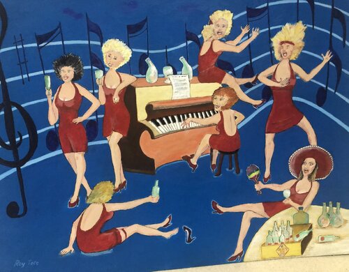 Party Girls by Roy Tate, Painting for Sale on Select