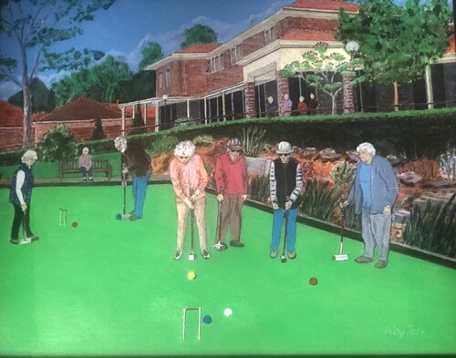 Croquet Players by Roy Tate, Painting for Sale on Select
