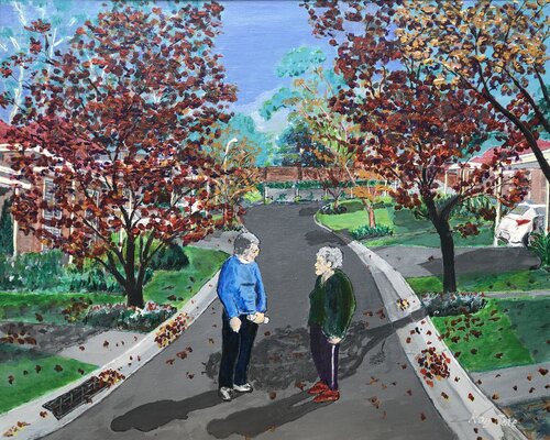 Autumn Friends by Roy Tate, Painting for Sale on Select