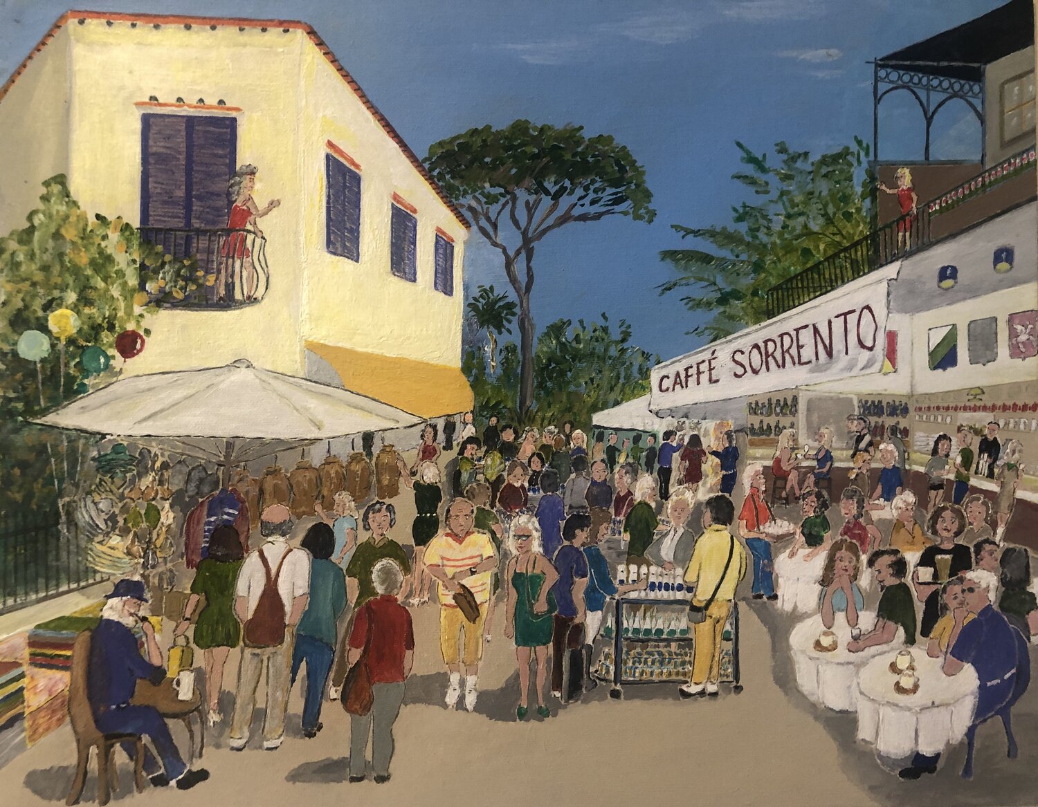 Caffe Sorrento Roy Tate Original painting for sale