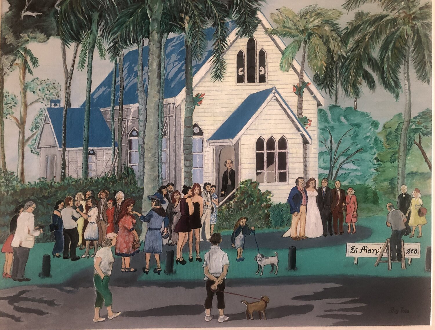 Port Douglas Wedding Roy Tate Original painting for sale