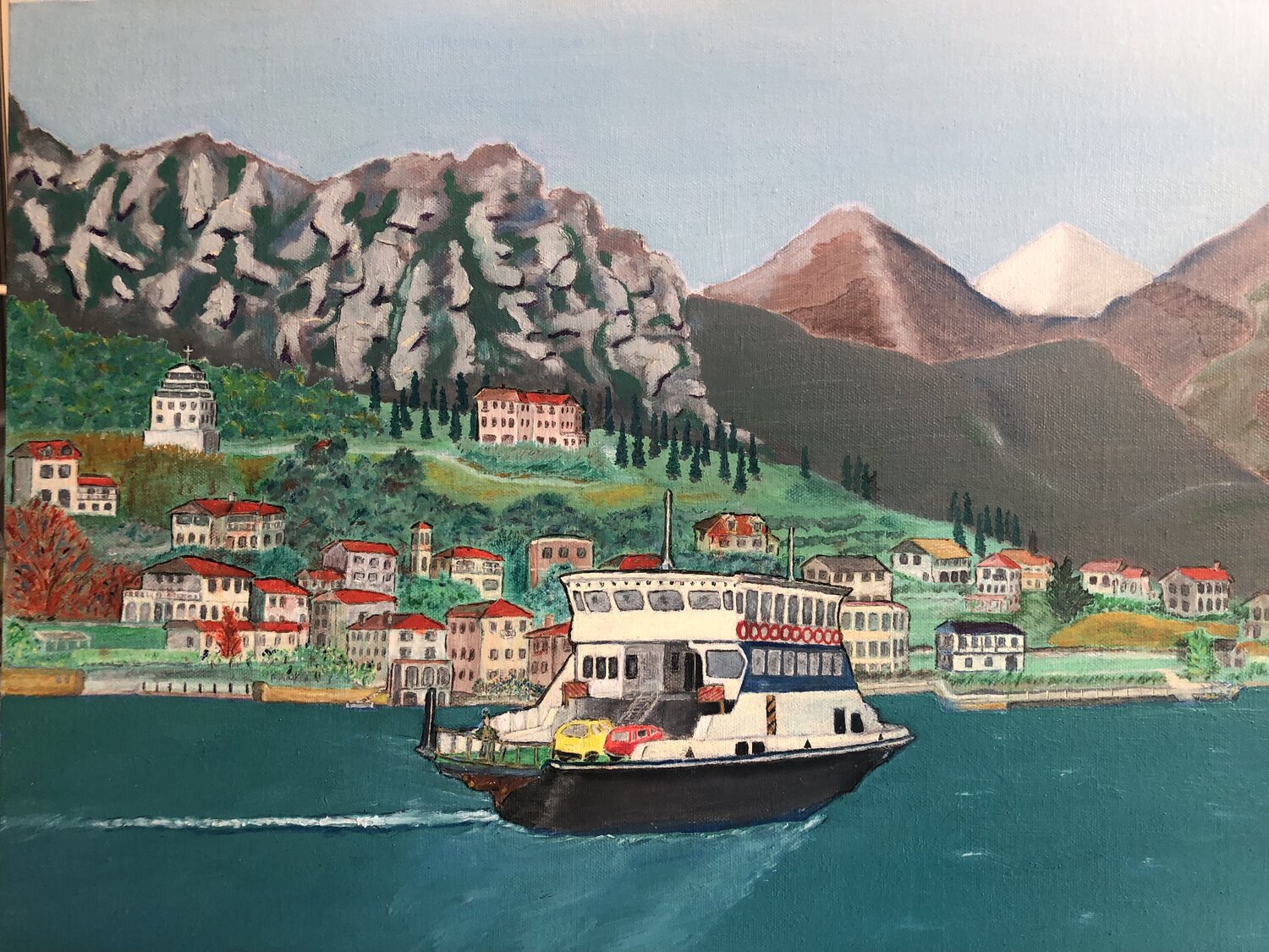 Across Lake Como Roy Tate Original painting for sale