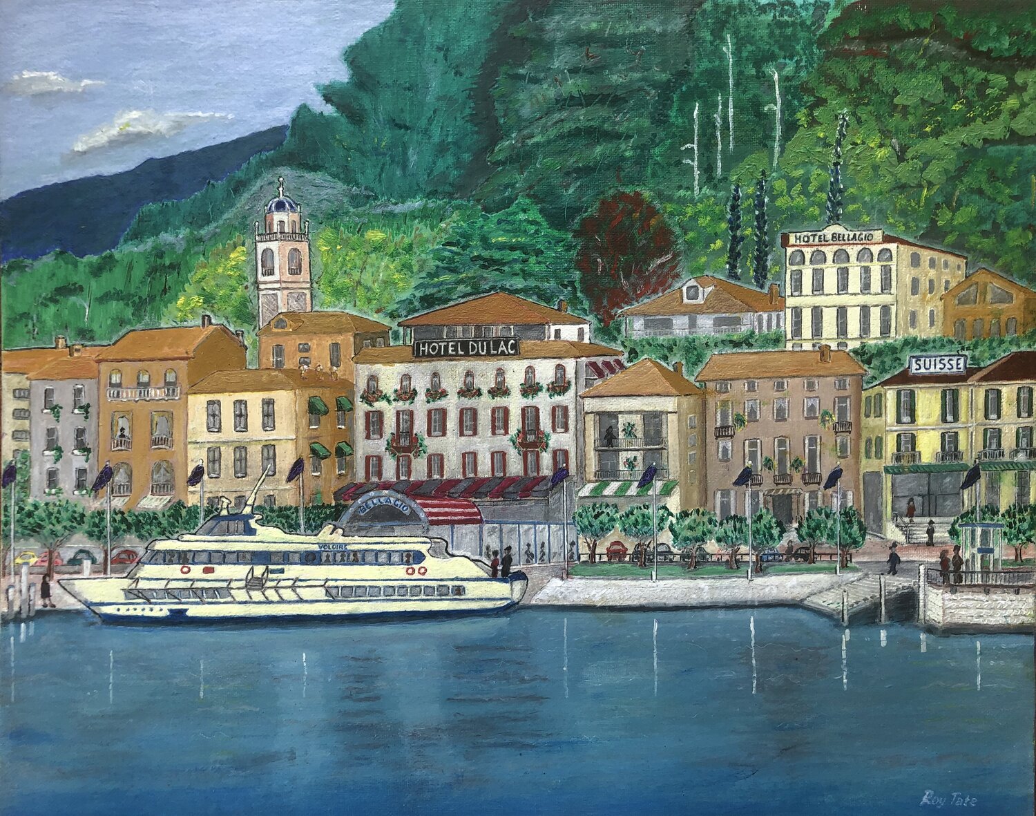 My Images of Bellagio Roy Tate Original painting for sale