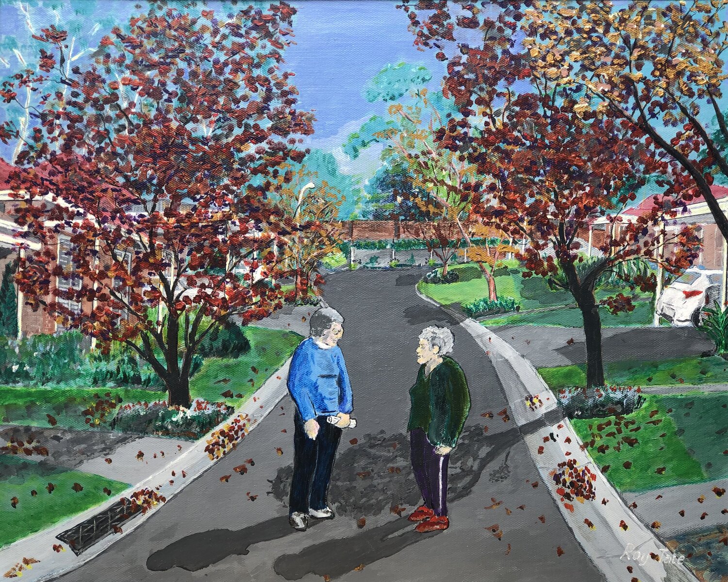 Autumn Friends Roy Tate Original painting for sale