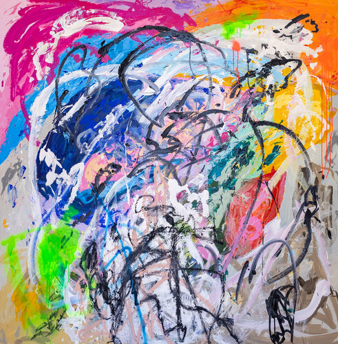 RITA RESPLANDECE by Pink Morro, Painting for Sale on Select