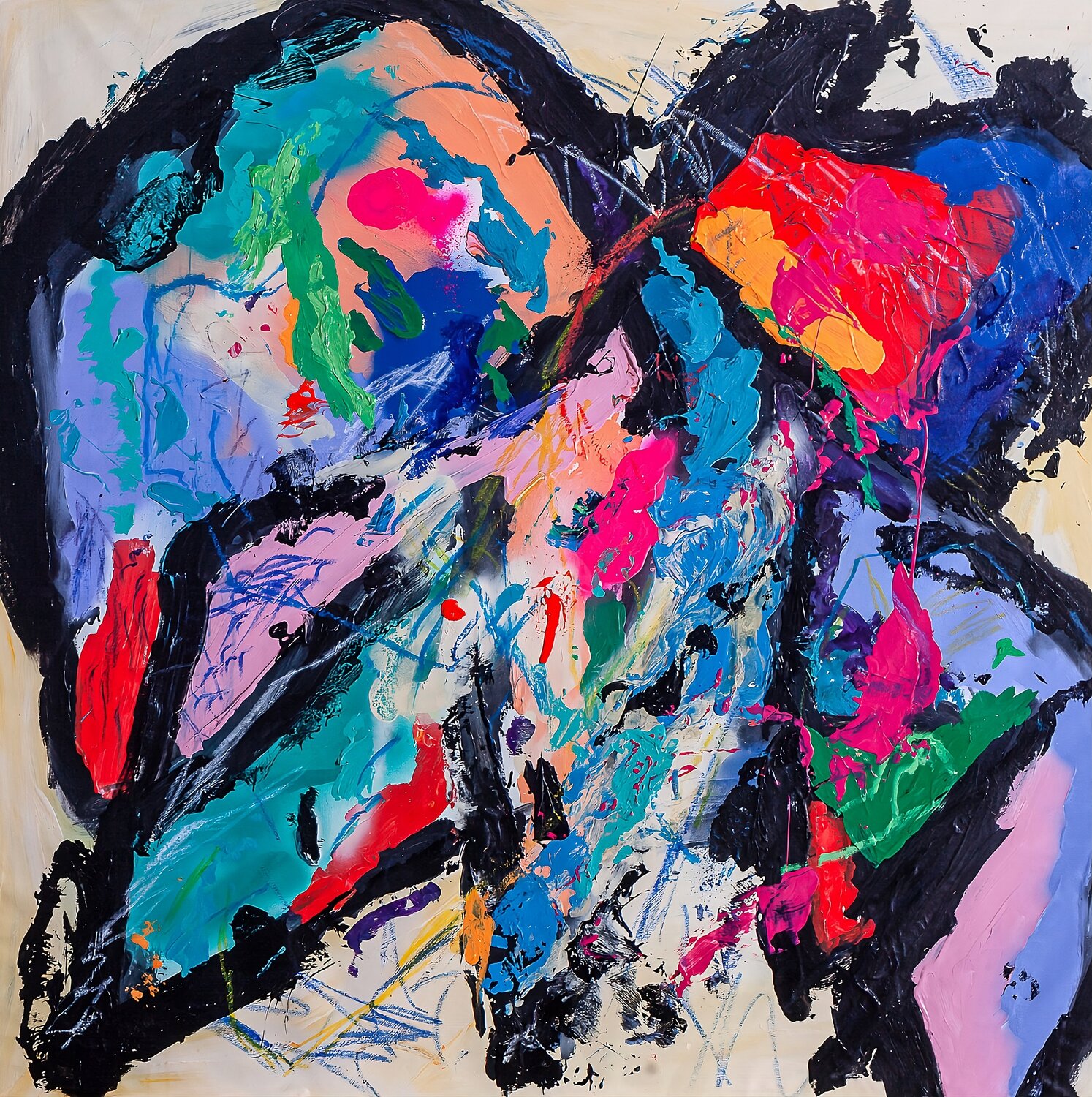 SELVA URBANA Pink Morro Original painting for sale