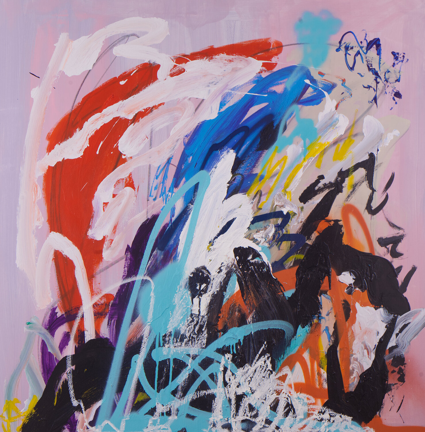 ANA SIN PERMISO Pink Morro Original painting for sale