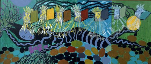 Sieben Schwestern by Julia Brömsel, Painting for Sale on Select