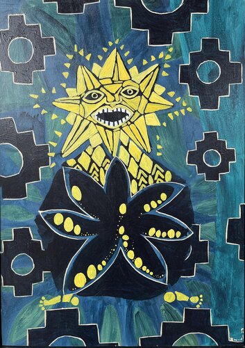 Taita Inti by Julia Brömsel, Painting for Sale on Select