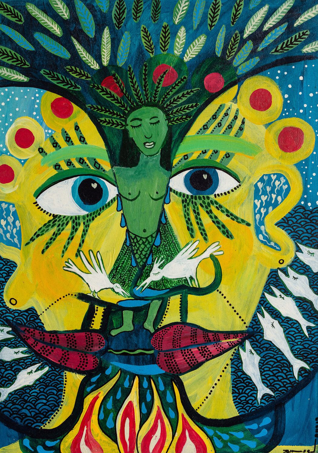 Amazone Julia Brömsel Original painting for sale