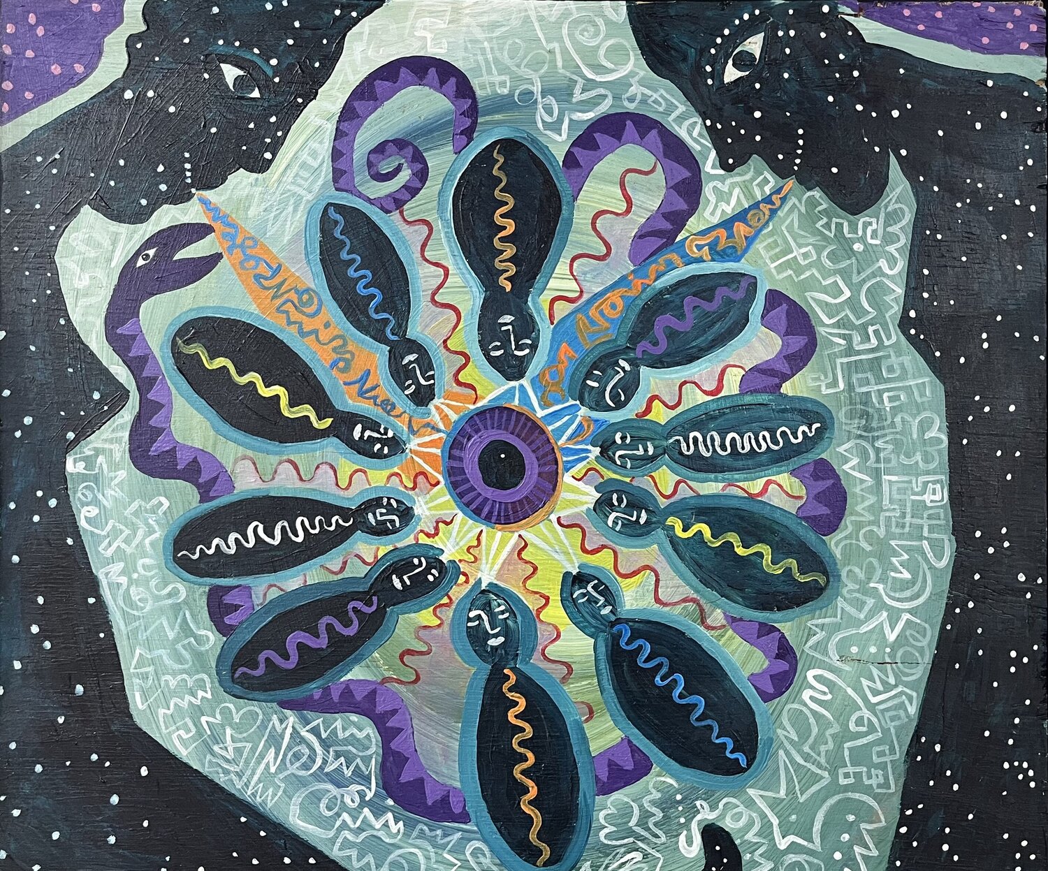 Dreaming a new world into being Julia Brömsel Original painting for sale