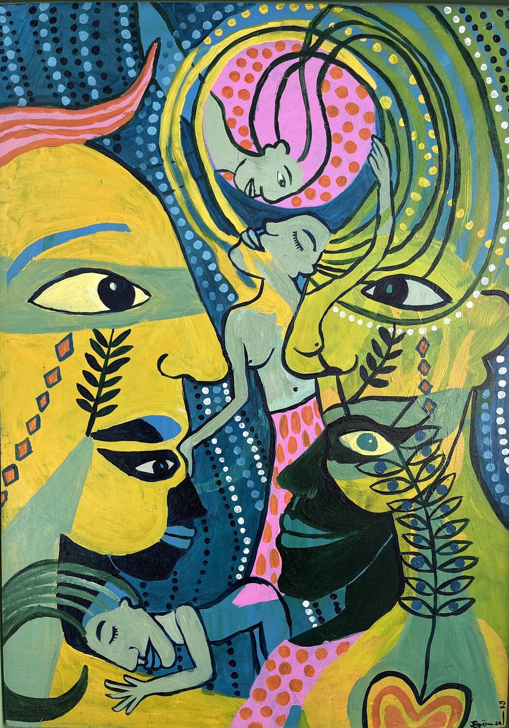 Mirror - Dancing in the dimensiones Julia Brömsel Original painting for sale