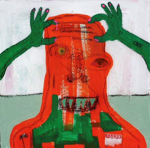 Mal de Tete Orange by steven kolenik, Painting for Sale on Select