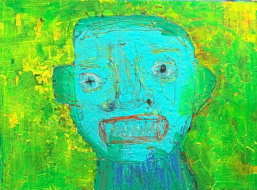 Basic Blue Guy von steven kolenik, Malerei kaufen auf Select