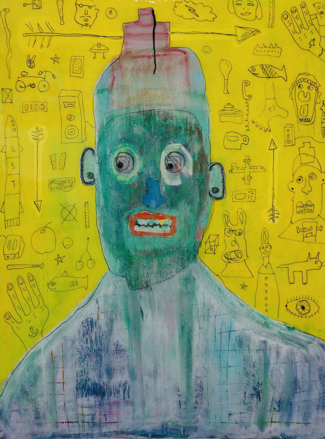 Trouble That Can't Be Named steven kolenik Original painting for sale