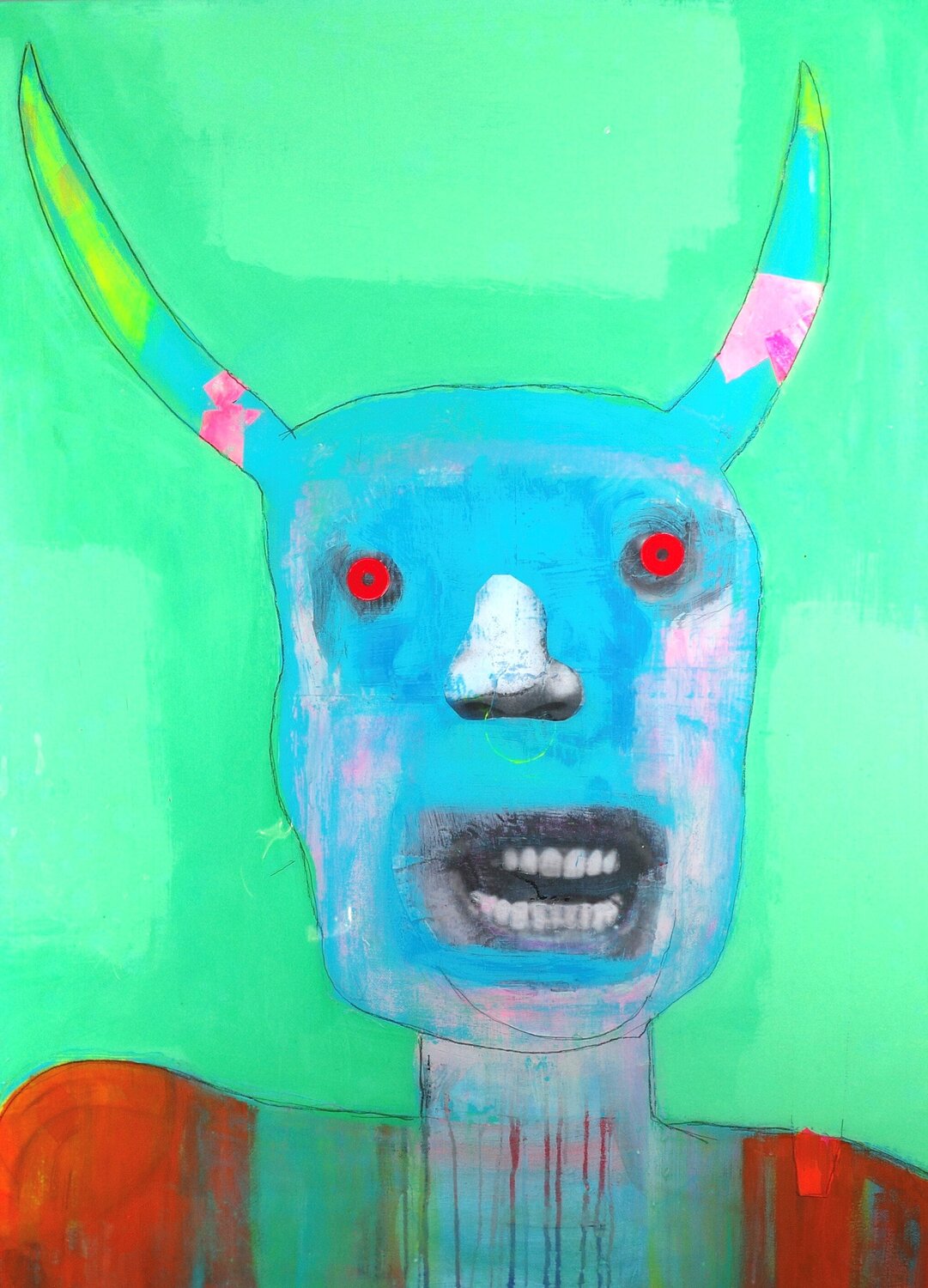 Bull's Head steven kolenik Original painting for sale