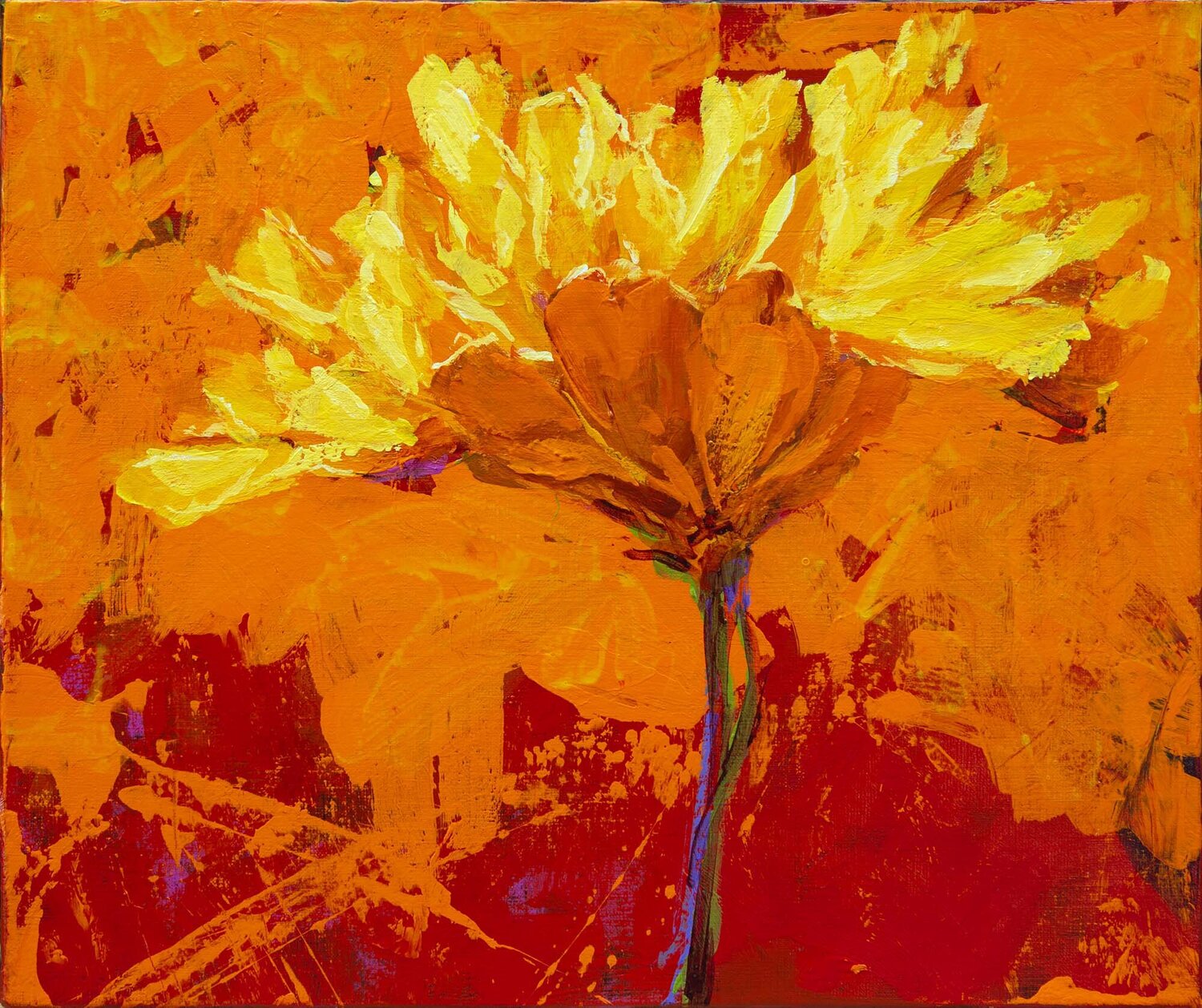 des cimes en exil Charles Belle Original painting for sale