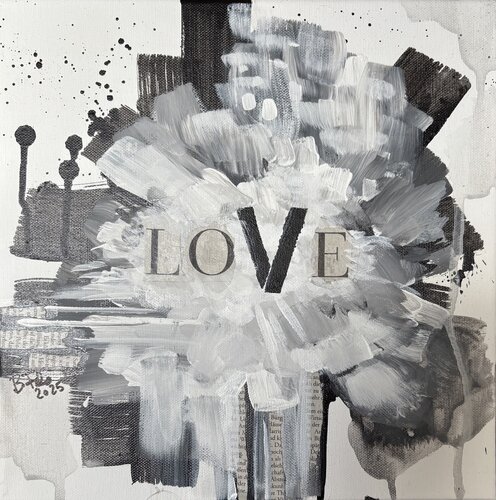 Black & White Heaven LOVE MINI by Bianca Fels, Painting for Sale on Select