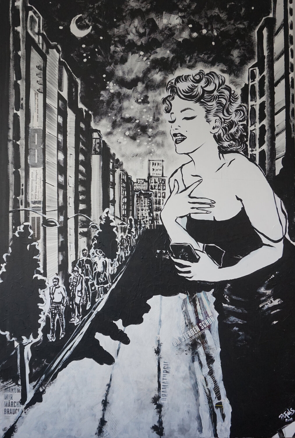 Marilyn is in Town Bianca Fels Original painting for sale