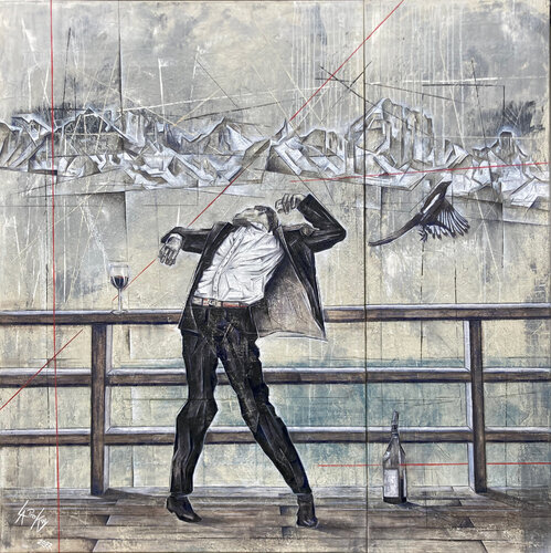 OCCURSUS (Diptychon) by Gabriella Prokai, Painting for Sale on Select