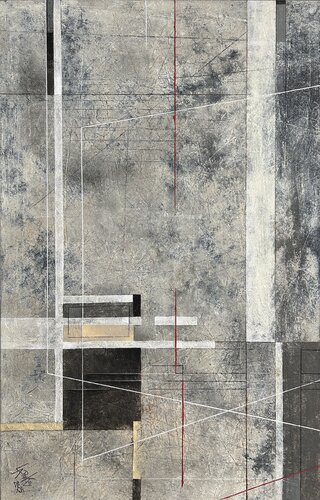 THE ECHO OF GEOMETRY 1 by Gabriella Prokai, Painting for Sale on Select