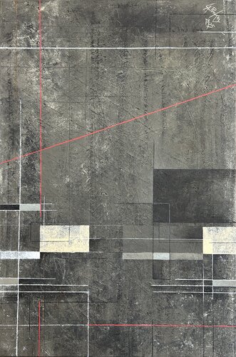 THE ECHO OF GEOMETRY 4 by Gabriella Prokai, Painting for Sale on Select