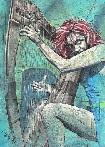 STRING VIBRATIONS by Gabriella Prokai, Painting for Sale on Select
