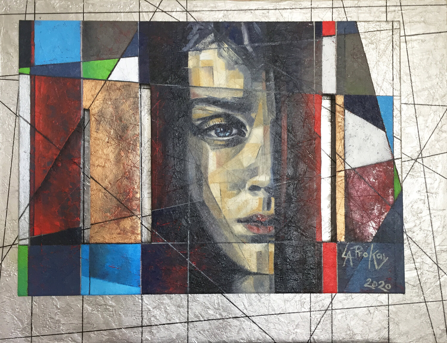 TROUGH THE FENCE Gabriella Prokai Original painting for sale