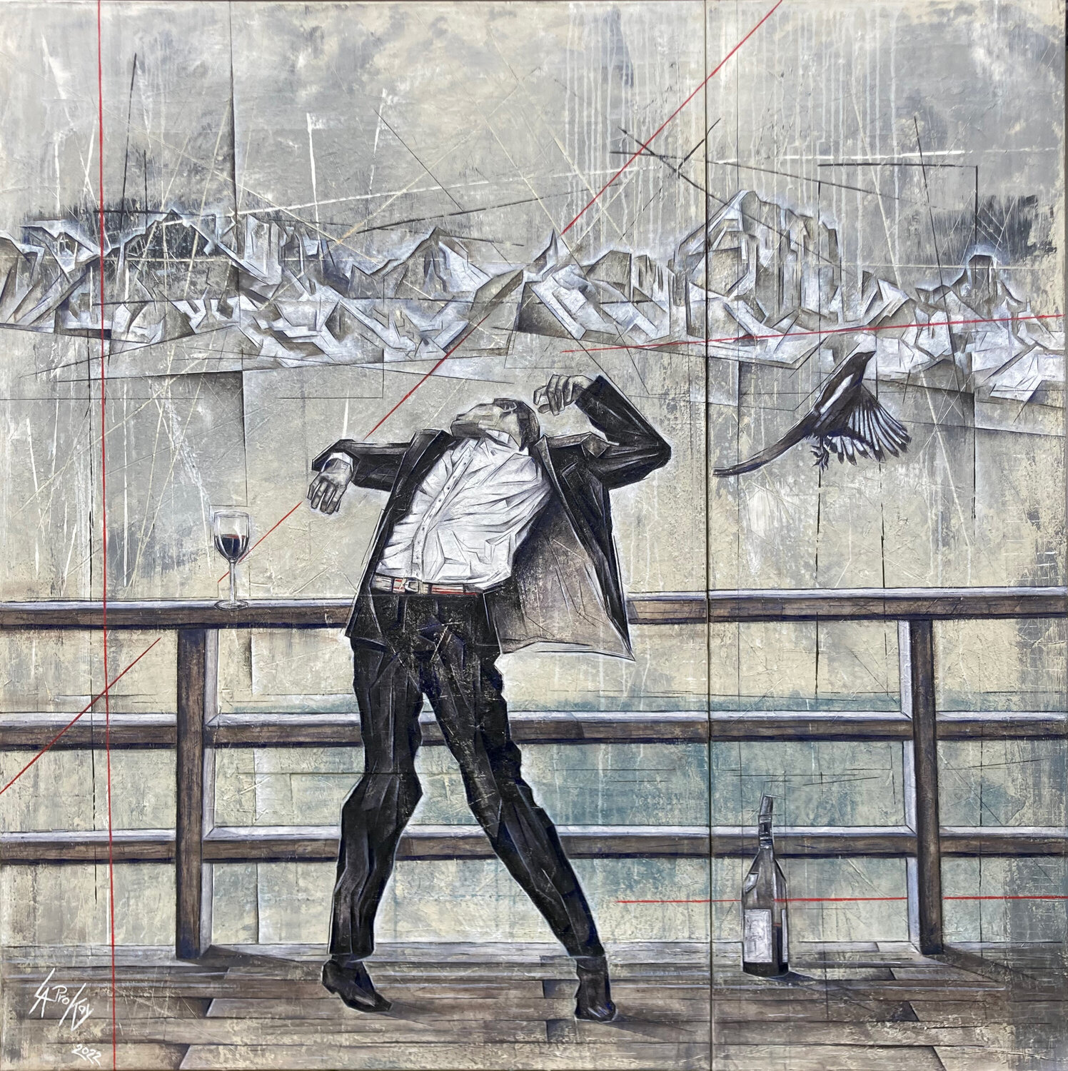 OCCURSUS (Diptychon) Gabriella Prokai Original painting for sale