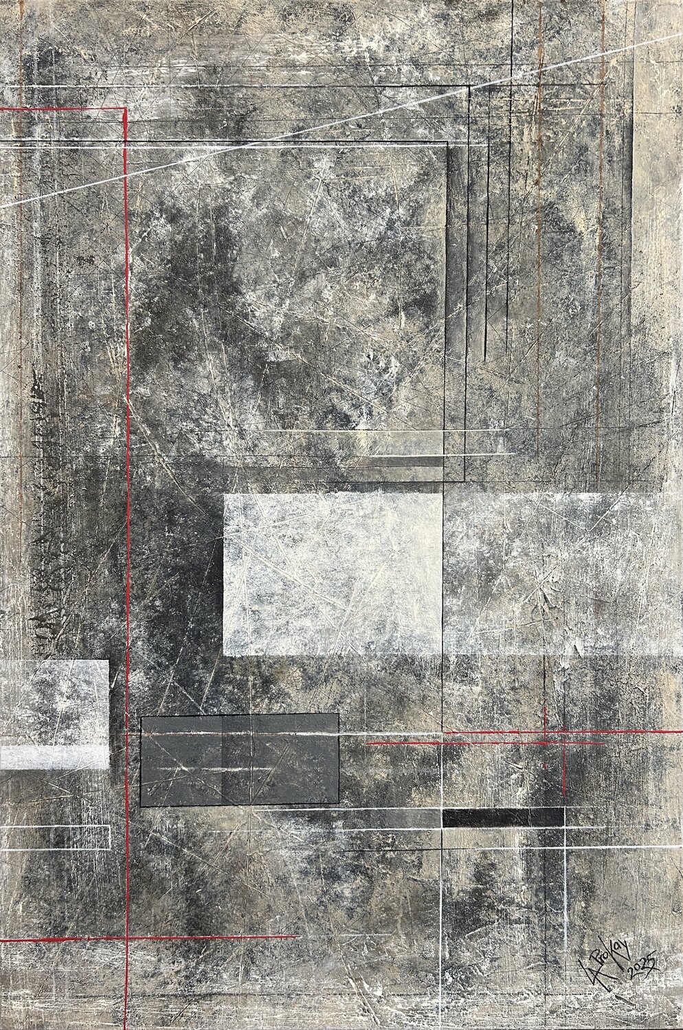 THE ECHO OF GEOMETRY 9 Gabriella Prokai Original painting for sale