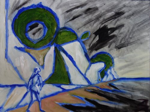 Expressionistische Küste 2 by Sven Janotta, Painting for Sale on Select